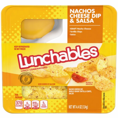 Lunchables Nachos Cheese Dip & Salsa Case Sale Perspective: front