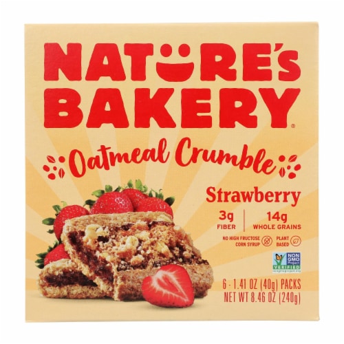 Nature's Bakery - Oatmeal Crumble Strawberry - Case of 6 - 8.46 OZ Perspective: front