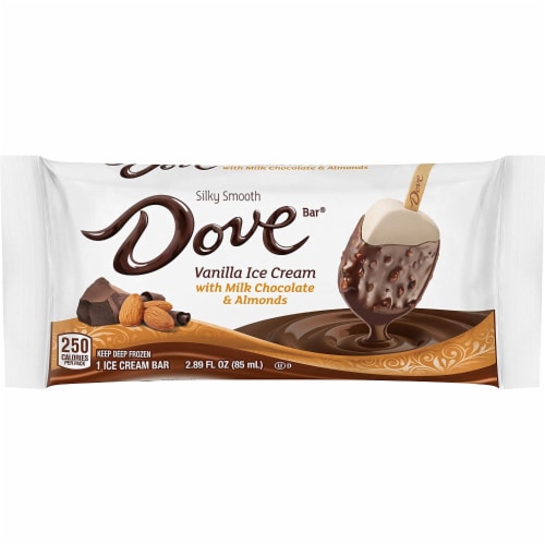 Dovebar Singles, Almond/Milk Chocolate (12 Count) Perspective: front