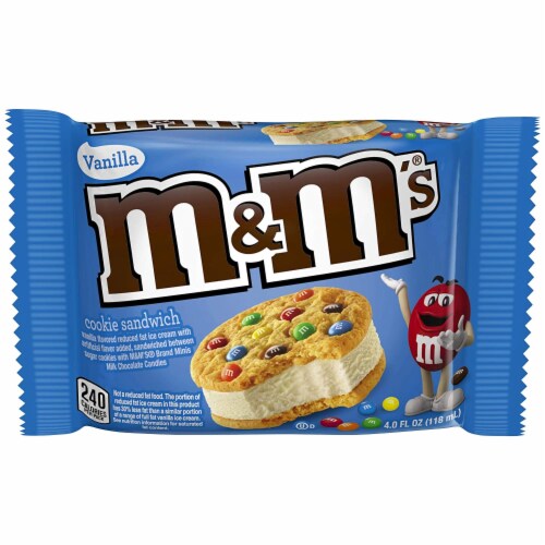 M&M'S Ice Cream Cookie Sandwich Single (24 Count) Perspective: front