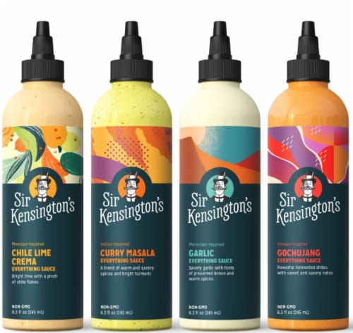 Sir Kensington's Keto & Paleo Variety Pack Dairy-Free Everything Sauce Dressing Dip Perspective: front