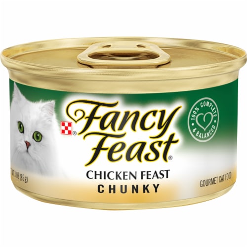 Fancy Feast Chunky Chicken Feast Gourmet Cat Food Perspective: front