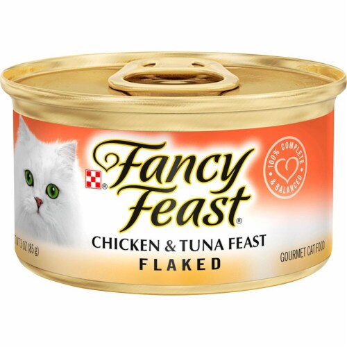 Fancy Feast Flaked Chicken & Tuna Wet Cat Food Perspective: front