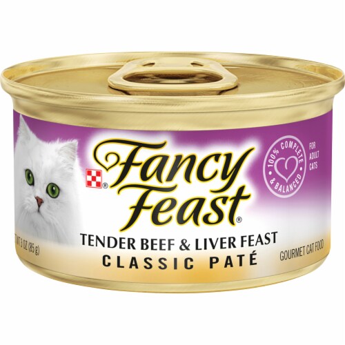 Purina Fancy Feast® Classic Pate Tender Beef & Liver Wet Cat Food Case Sale Perspective: front