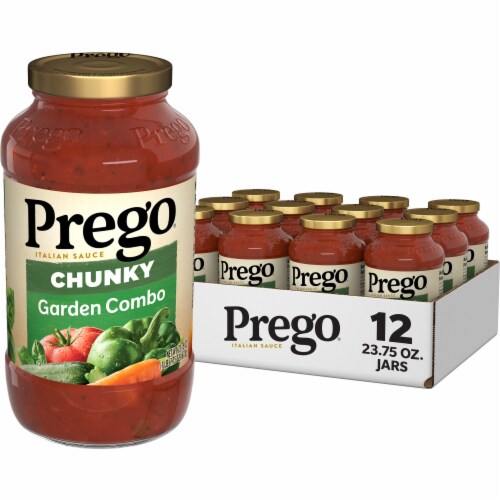 Prego® Chunky Garden Combo Pasta Sauce Case Perspective: front