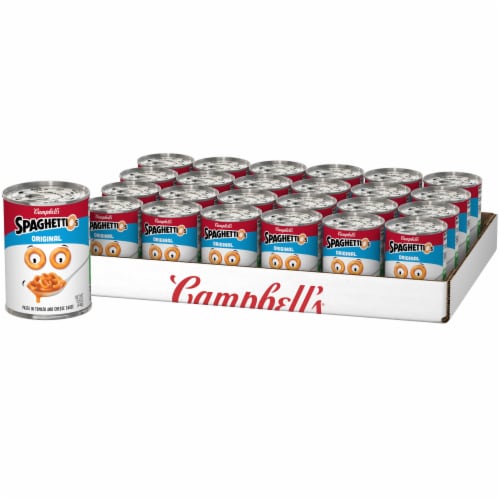 SpaghettiOs Original Canned Pasta Case Lot Sale Perspective: front