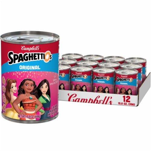 Campbell's® Disney® Princess SpaghettiOs® Tomato and Cheese Sauce Cool Shapes Pasta Perspective: front