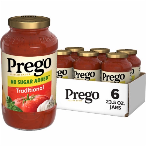 Prego Traditional No Sugar Added Pasta Sauce Case Sale 12 Ct 23 5 Oz Foods Co