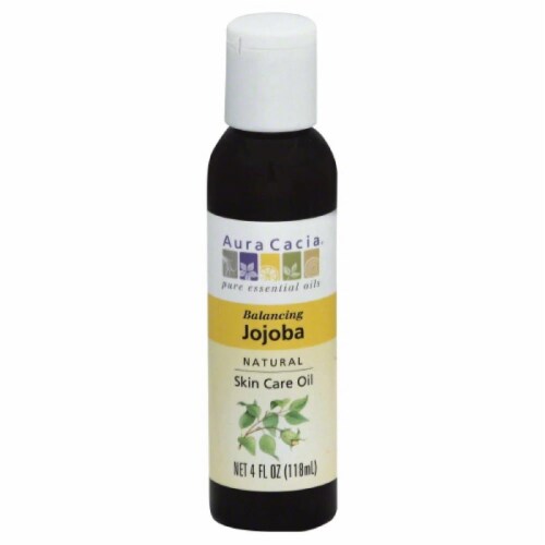 Aura Cacia Balancing Jojoba Skin Care Oil, 4 Oz Perspective: front