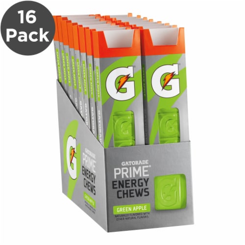 Gatorade Prime Green Apple Energy Chews (16 Pack) Perspective: front