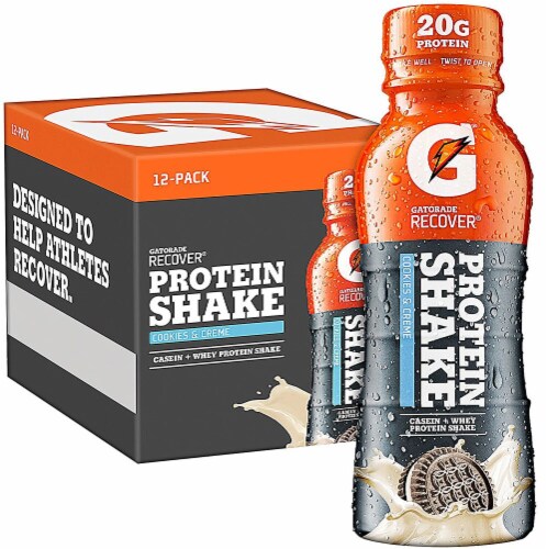 Gatorade Recover Cookies & Creme Protein Shake, 12 bottles / 11.16