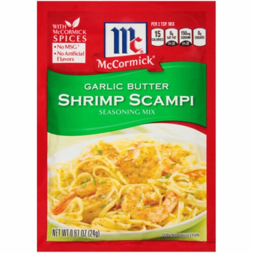 McCormick® Garlic Butter Shrimp Scampi Seasoning Mix Perspective: front
