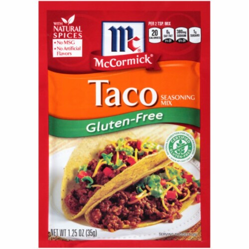McCormick® Gluten-Free Taco Seasoning Mix Perspective: front