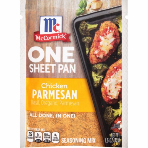 McCormick® One Sheet Pan Chicken Parmesan Seasoning Mix Perspective: front