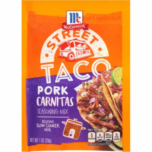 McCormick Street Taco Pork Carnitas Seasoning Mix 12 Count Perspective: front