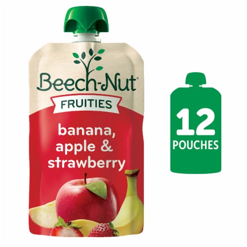 Beech-Nut® Fruities Banana Apple Strawberry Stage 2 Baby Food Perspective: front