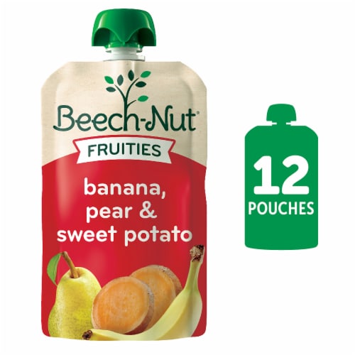 Beech-Nut Fruities Banana Pear & Sweet Potato Stage 2 Baby Food Perspective: front