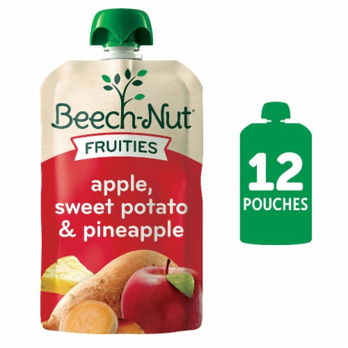Beech-Nut Fruities Apple Sweet Potato & Pineapple Stage 2 Baby Food Perspective: front
