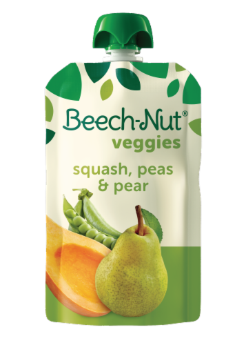 Beech-Nut Veggies Squash Peas & Pears Stage 2 Baby Food Perspective: front