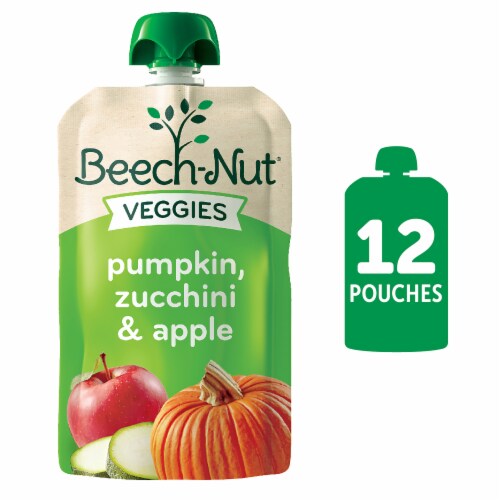 Beech-Nut® Veggies Stage 2 Pumpkin Zucchini & Apple Baby Food Pouches Perspective: front