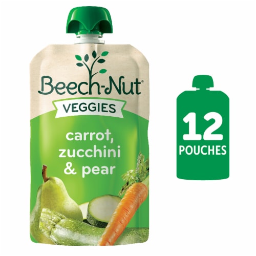 Beech-Nut Veggies Carrot Zucchini & Pear Stage 2 Baby Food Perspective: front