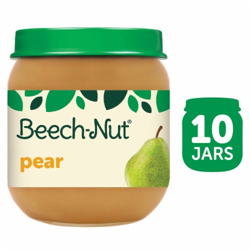 Beech-Nut Pear Stage 2 Baby Food Perspective: front