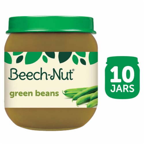 Beech-Nut Green Beans Stage 2 Baby Food Perspective: front