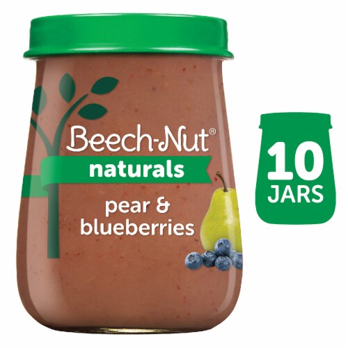 Beech-Nut® Naturals Pear & Blueberry Stage 2 Baby Food Perspective: front