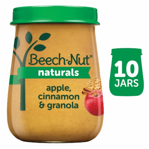 Beech-Nut Naturals Apple Cinnamon & Granola Stage 2 Baby Food Perspective: front