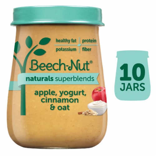 Beech-Nut Naturals Superblends Apple Yogurt Cinnamon & Oat Baby Food Perspective: front