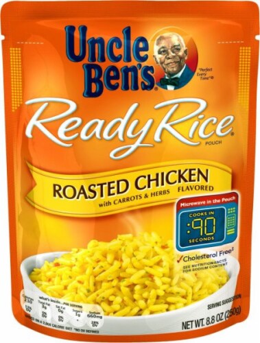 Uncle Ben's Ready Rice Roasted Chicken Flavored Rice Case Sale Perspective: front