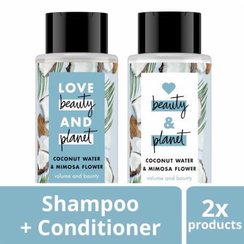 Love Beauty & Planet Sulfate-Free Coconut Water & Mimosa Flower Shampoo &  Conditioner for Fine Hair, 2 ct /  fl oz - Kroger