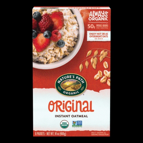 Nature's Path Organic Hot Oatmeal - Original - Case of 6 - 14 oz. Perspective: front