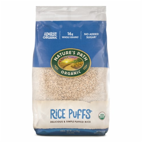 Nature's Path Organic Rice Puffs Cereal - Case of 12 - 6 oz. Perspective: front