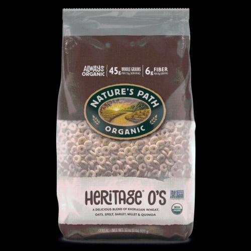 Nature's Path Organic Heritage O's Cereal - Case of 6 - 32 oz. Perspective: front