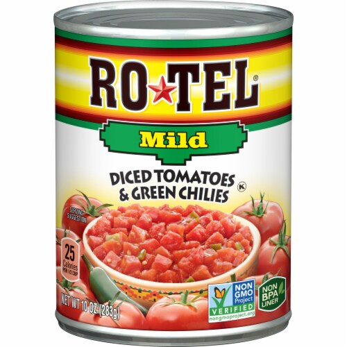 Rotel Mild Diced Tomatoes & Green Chilies Perspective: front
