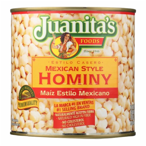 Juanita's® Foods - Hominy - Mexican Style - Case of 12 - 25 oz. Perspective: front