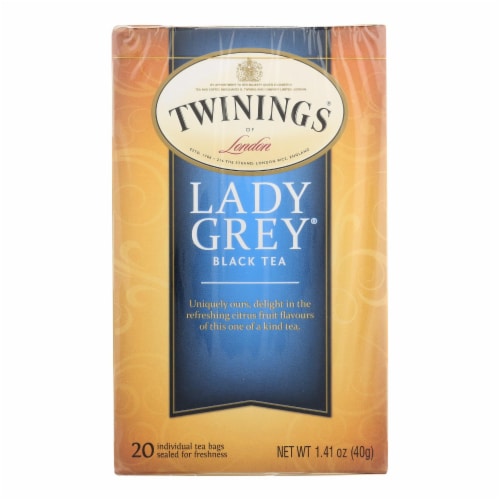 Twinings Tea Black Tea - Lady Grey - Case of 6 - 20 Bags Perspective: front