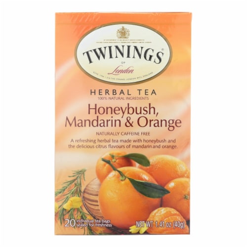 Twinings Tea Herbal Tea - Honeybush Mandarin and Orange - Case of 6 - 20 Bags Perspective: front