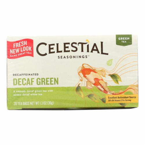 Celestial Seasonings™ Green Tea Caffeine Free - 20 Tea Bags - Case of 6 Perspective: front