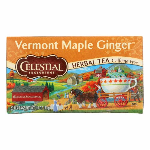 Celestial Seasonings - Tea - Vermont Maple Ginger - Case of 6 - 20 Bags Perspective: front
