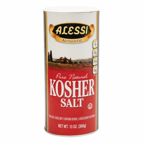 Alessi Authentic Pure Natural Kosher Salt, 13 oz [Pack of 6], 6 Fry’s