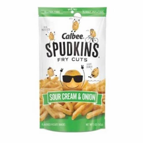 Calbee Spudkins Fry Cuts Sour Cream & Onion, 5oz (Pack of 12) Perspective: front