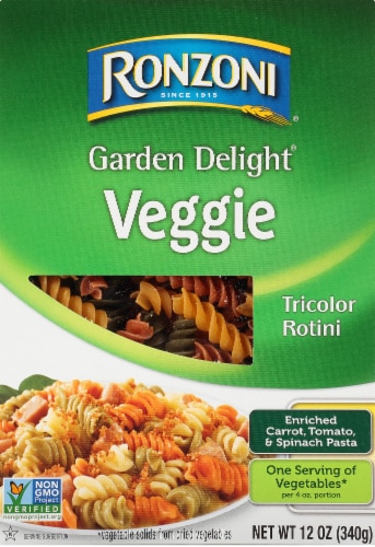 Ronzoni Garden Delight Veggie Tricolor Rotini Pasta Case Sale, 12 ct