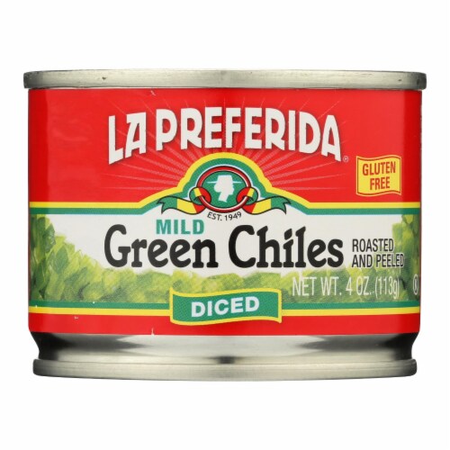 La Preferida Mild Diced Green Chiles Perspective: front