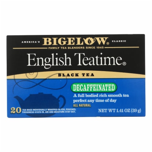 Bigelow Tea English Teatime Decaffeinated Black Tea - Case Of 6 - 20 Bags Perspective: front