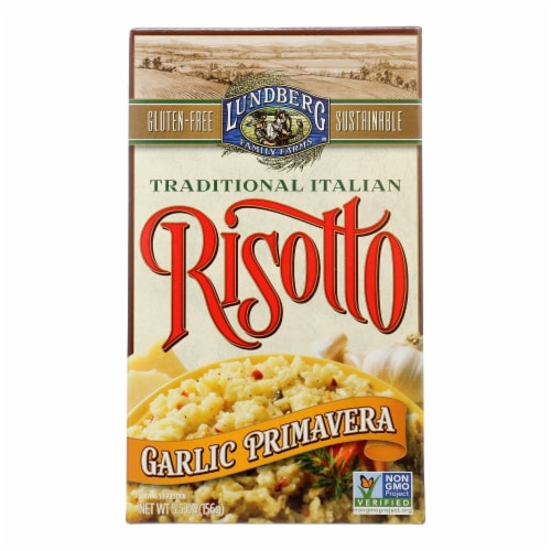 Lundberg Family Farms Risotto Garlic Primavera - Case of 6 - 5.5 oz. Perspective: front