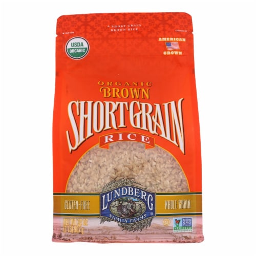 Lundberg Family Farms Organic Short Grain Brown Rice - Case of 6 - 2 lb. Perspective: front