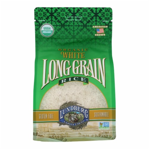 Lundberg Family Farms Organic White Organic Long Grain Rice - Case of 6 - 2 lb. Perspective: front