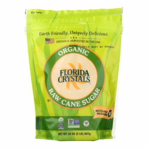 Florida Crystals Organic Cane Sugar - Cane Sugar - Case of 6 - 2 lb. Perspective: front